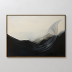 Tides of Whisper – black and white abstract canvas wall art print by Aspire Prints