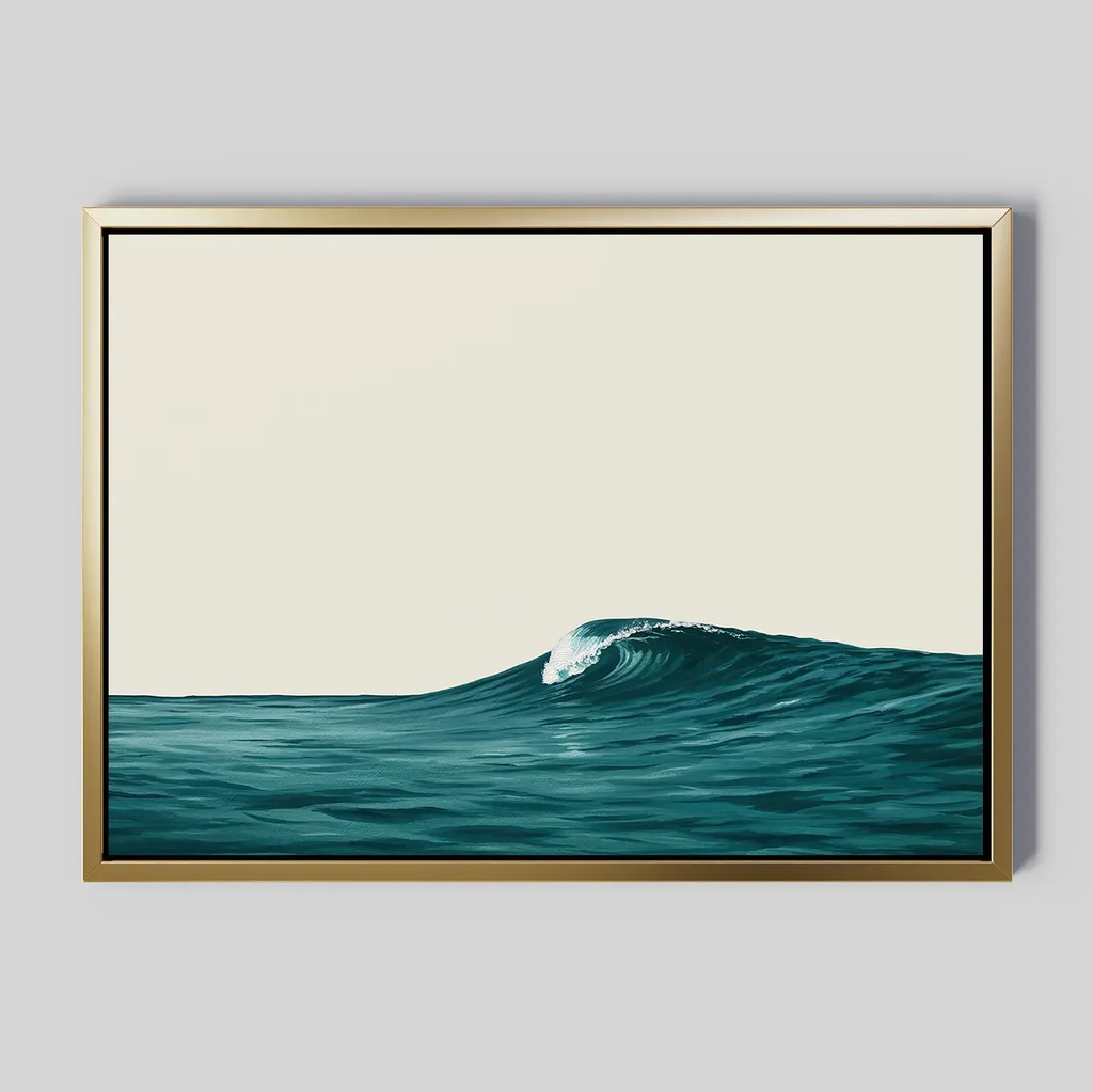 Whispering Tides – blue coastal canvas wall art print by Aspire Prints