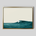 Whispering Tides – blue coastal canvas wall art print by Aspire Prints