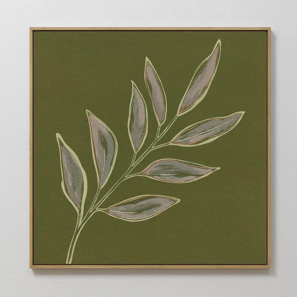 Whispers of the Olive Grove Canvas Print – green botanical canvas wall art print by Aspire Prints