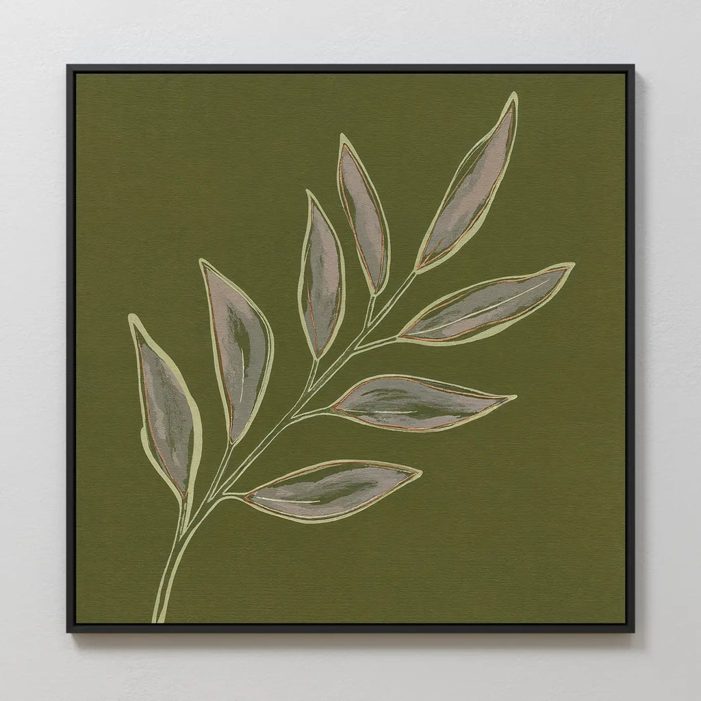 Whispers of the Olive Grove Canvas Print – green botanical canvas wall art print by Aspire Prints
