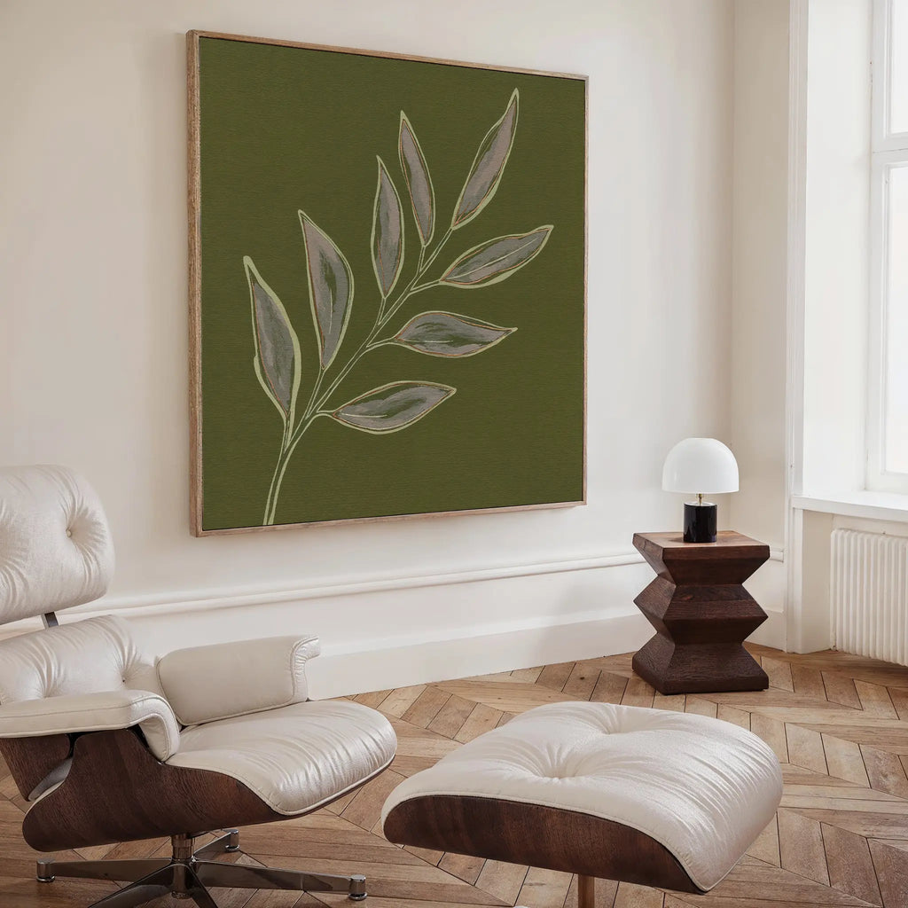 Whispers of the Olive Grove Canvas Print – green botanical canvas wall art print by Aspire Prints
