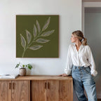 Whispers of the Olive Grove Canvas Print – green botanical canvas wall art print by Aspire Prints