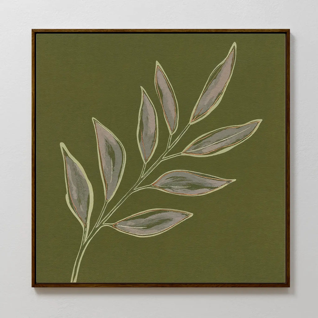 Whispers of the Olive Grove Canvas Print – green botanical canvas wall art print by Aspire Prints