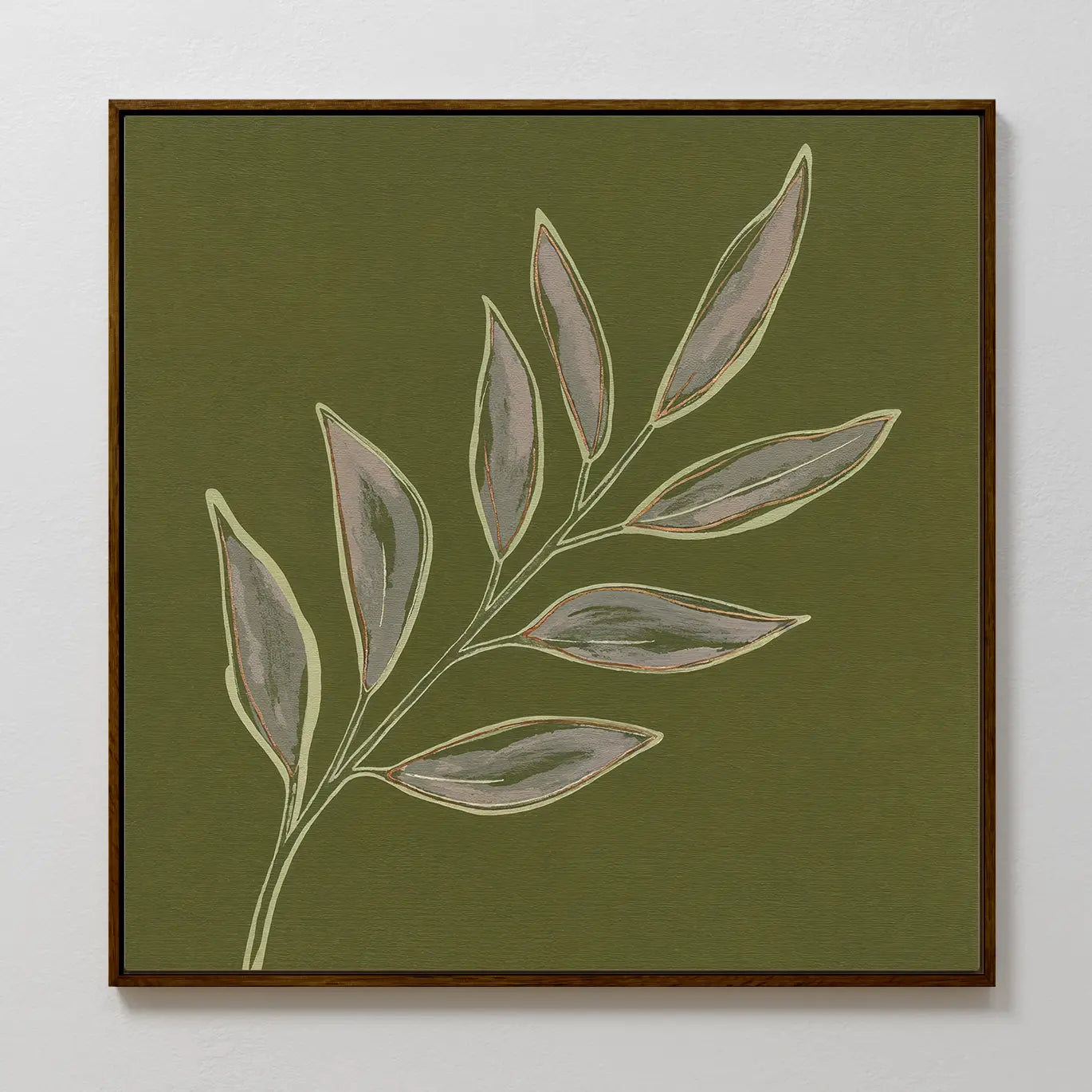 Whispers of the Olive Grove Canvas Print – green botanical canvas wall art print by Aspire Prints