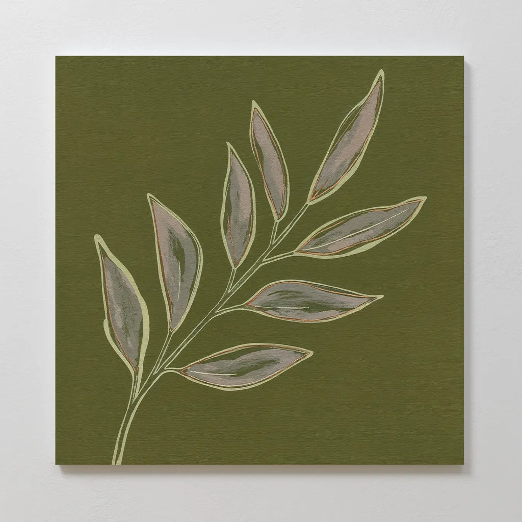 Whispers of the Olive Grove Canvas Print – green botanical canvas wall art print by Aspire Prints