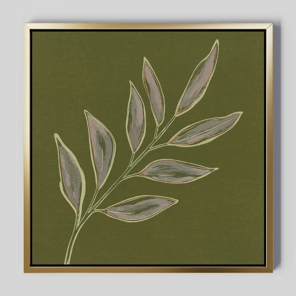 Whispers of the Olive Grove Canvas Print – green botanical canvas wall art print by Aspire Prints