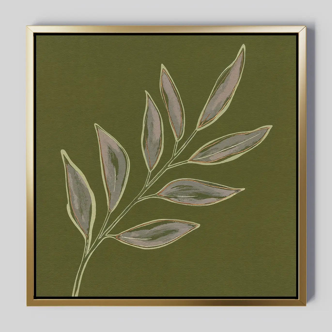 Whispers of the Olive Grove Canvas Print – green botanical canvas wall art print by Aspire Prints