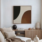 Terracotta Hush – earthy brown abstract canvas wall art print by Aspire Prints
