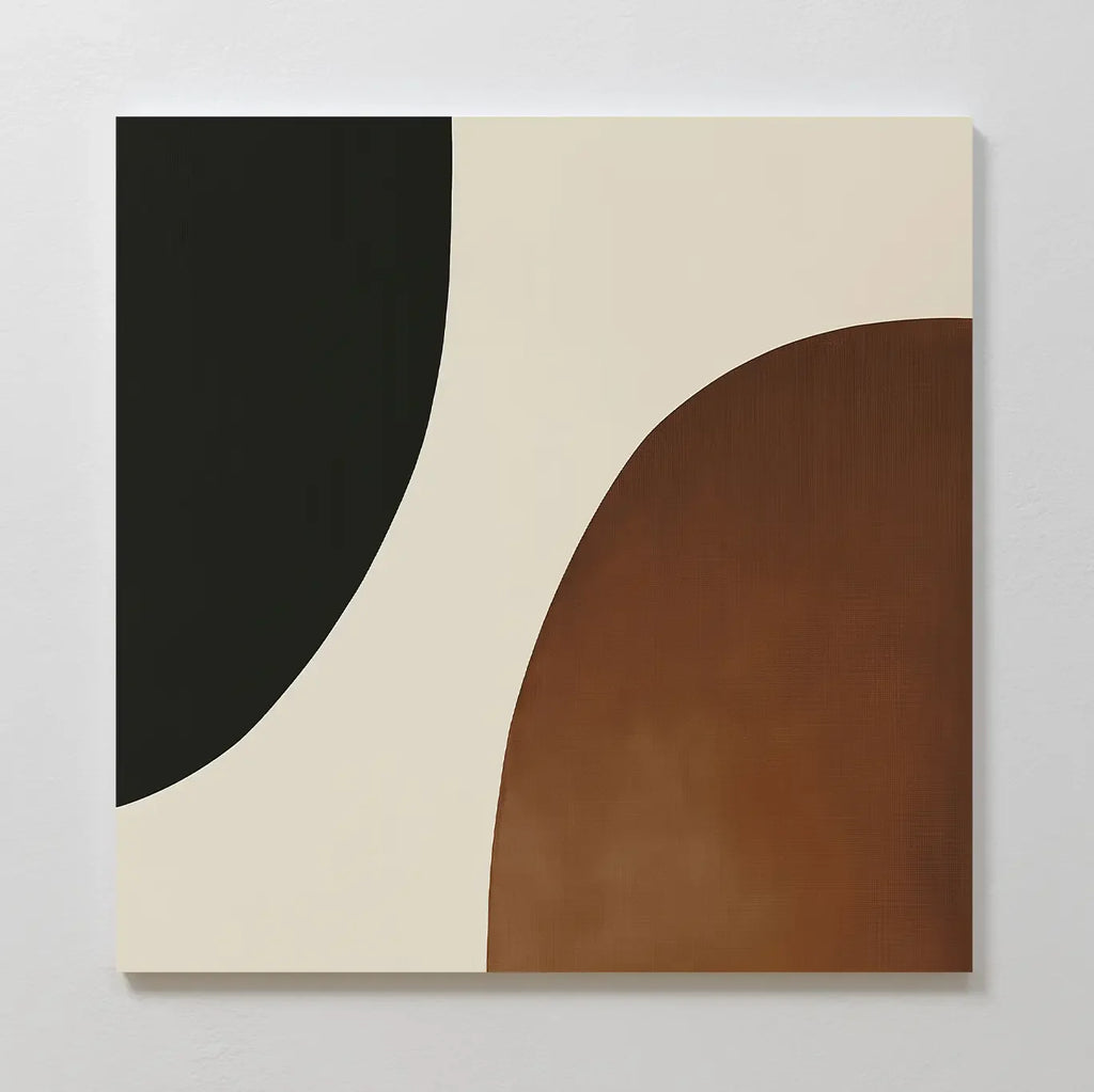 Terracotta Hush – earthy brown abstract canvas wall art print by Aspire Prints