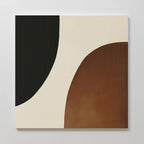 Terracotta Hush – earthy brown abstract canvas wall art print by Aspire Prints