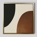 Terracotta Hush – earthy brown abstract canvas wall art print by Aspire Prints