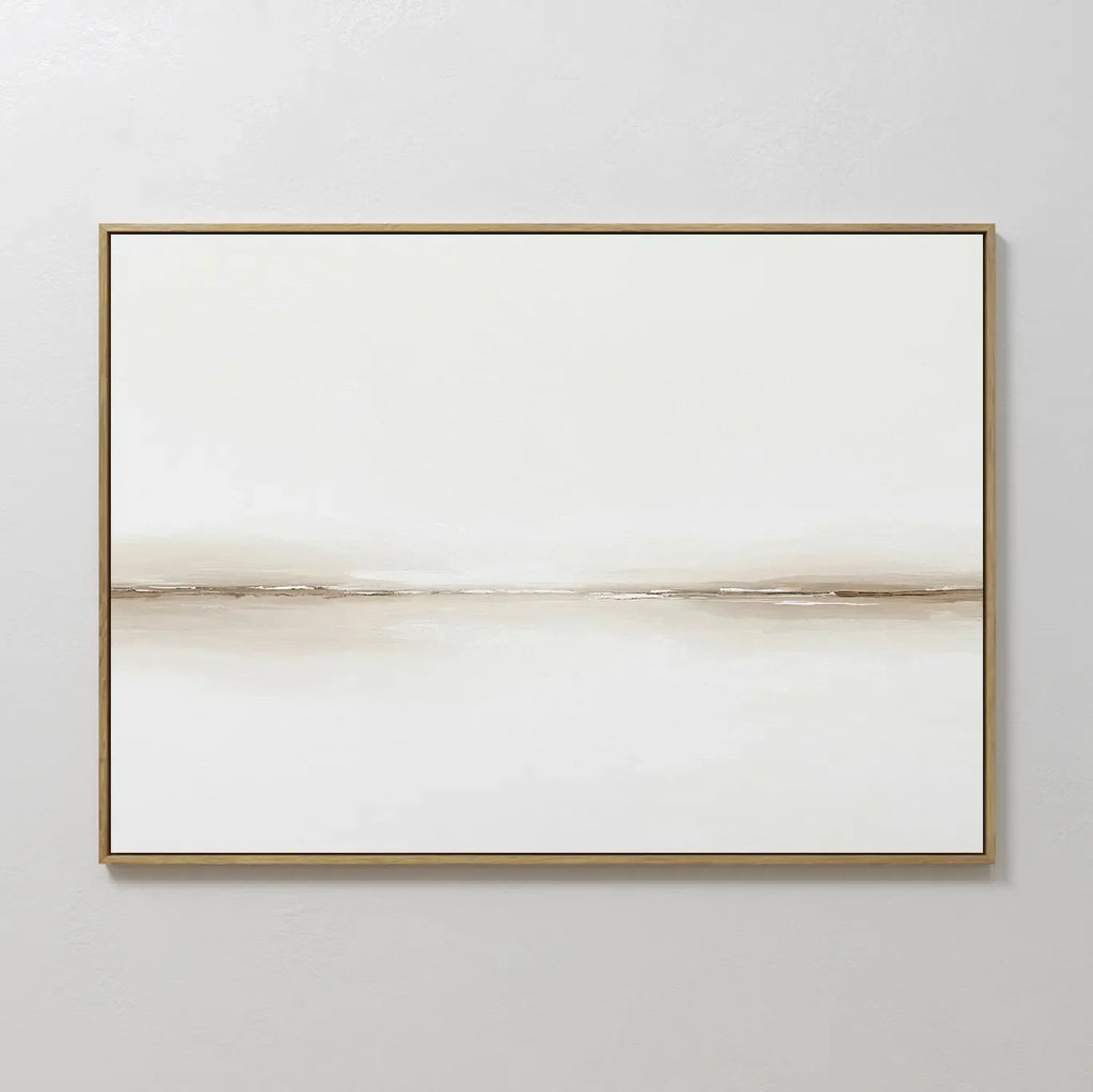 Whispers of the Dunes – beige and white desert canvas wall art print by Aspire Prints