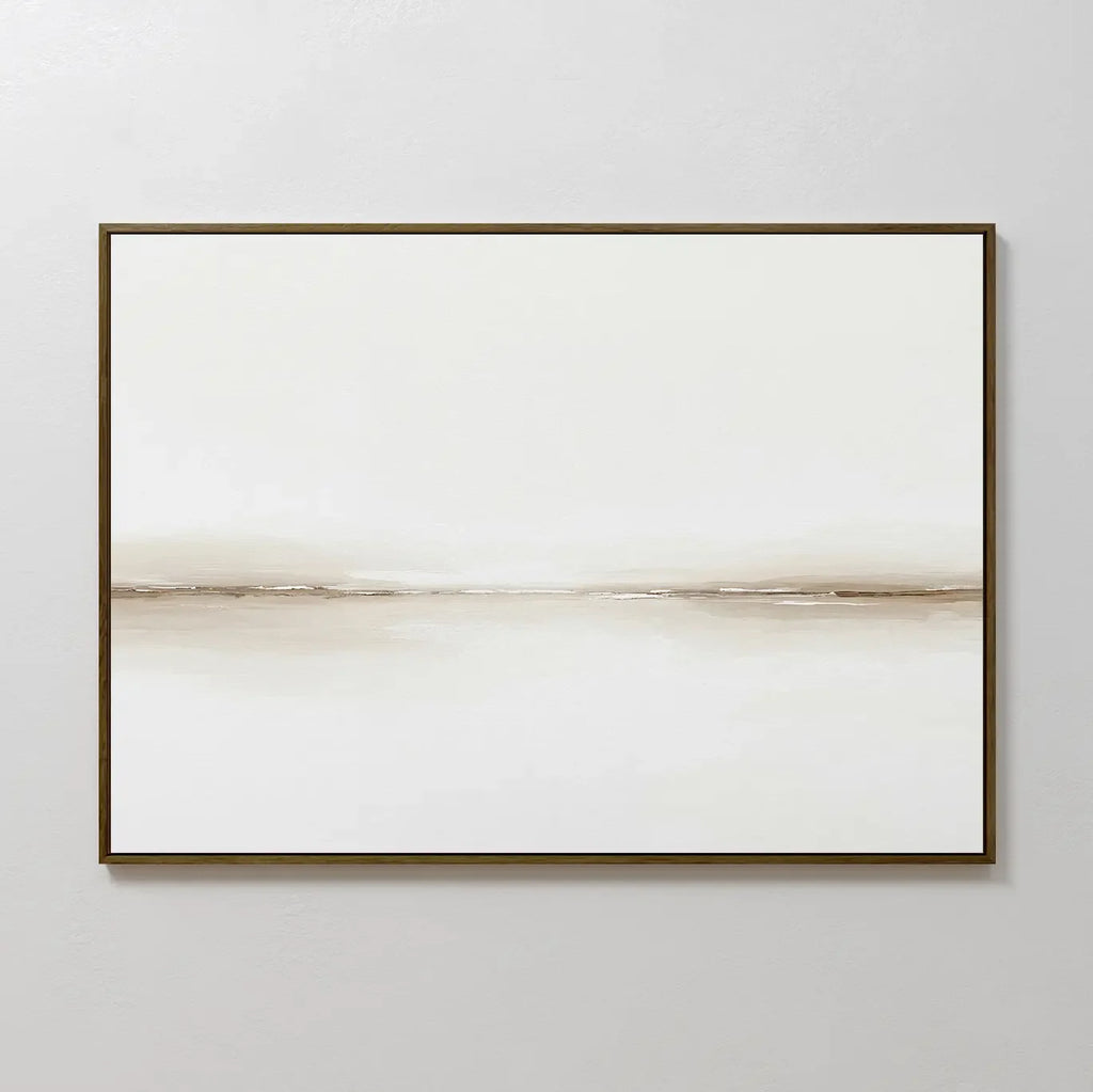 Whispers of the Dunes – beige and white desert canvas wall art print by Aspire Prints