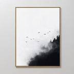 Whispers Through the Pines Canvas Print – neutral-toned wildlife canvas wall art print by Aspire Prints
