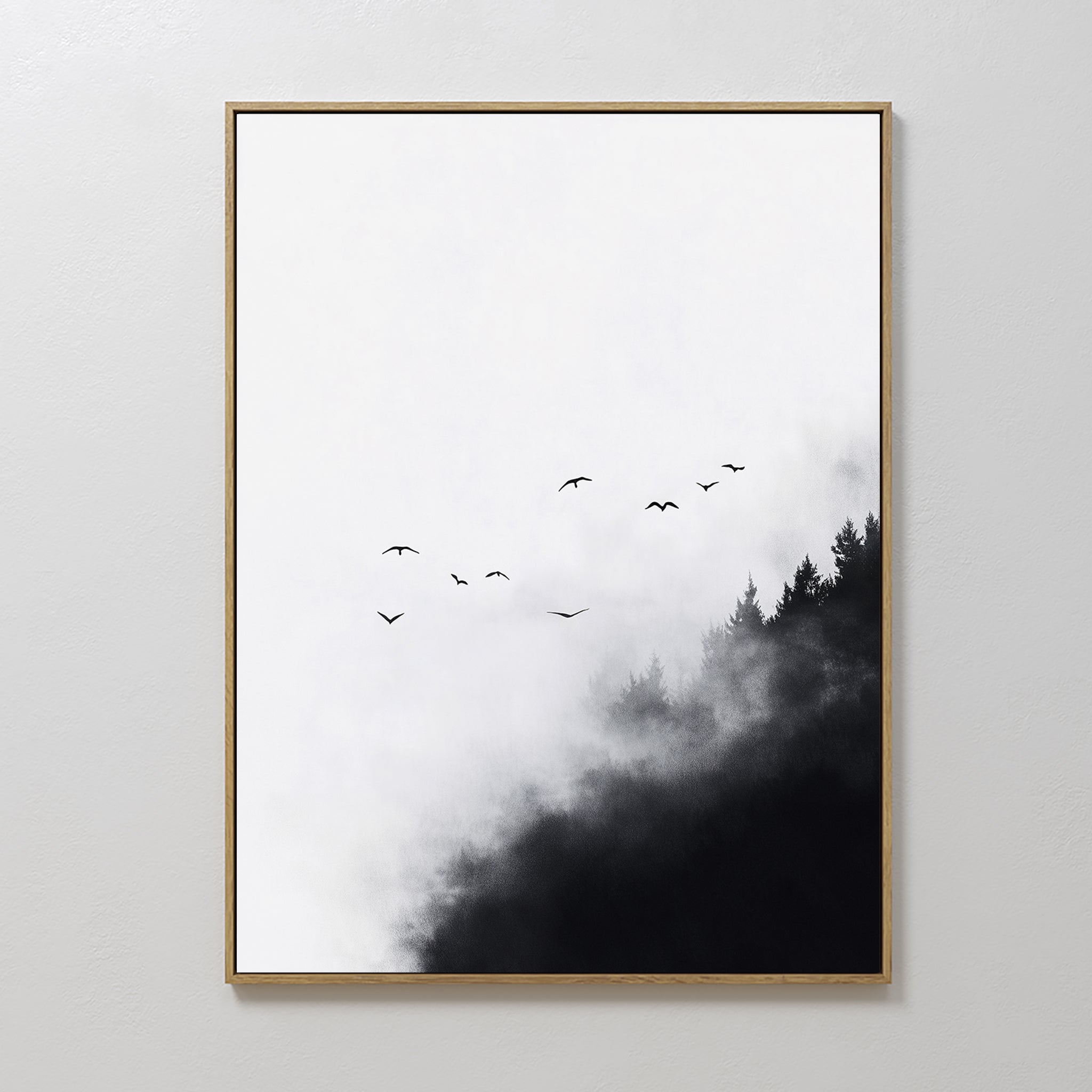 Whispers Through the Pines Canvas Print – neutral-toned wildlife canvas wall art print by Aspire Prints