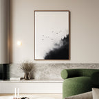 Whispers Through the Pines Canvas Print – neutral-toned wildlife canvas wall art print by Aspire Prints