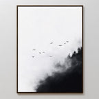 Whispers Through the Pines Canvas Print – neutral-toned wildlife canvas wall art print by Aspire Prints