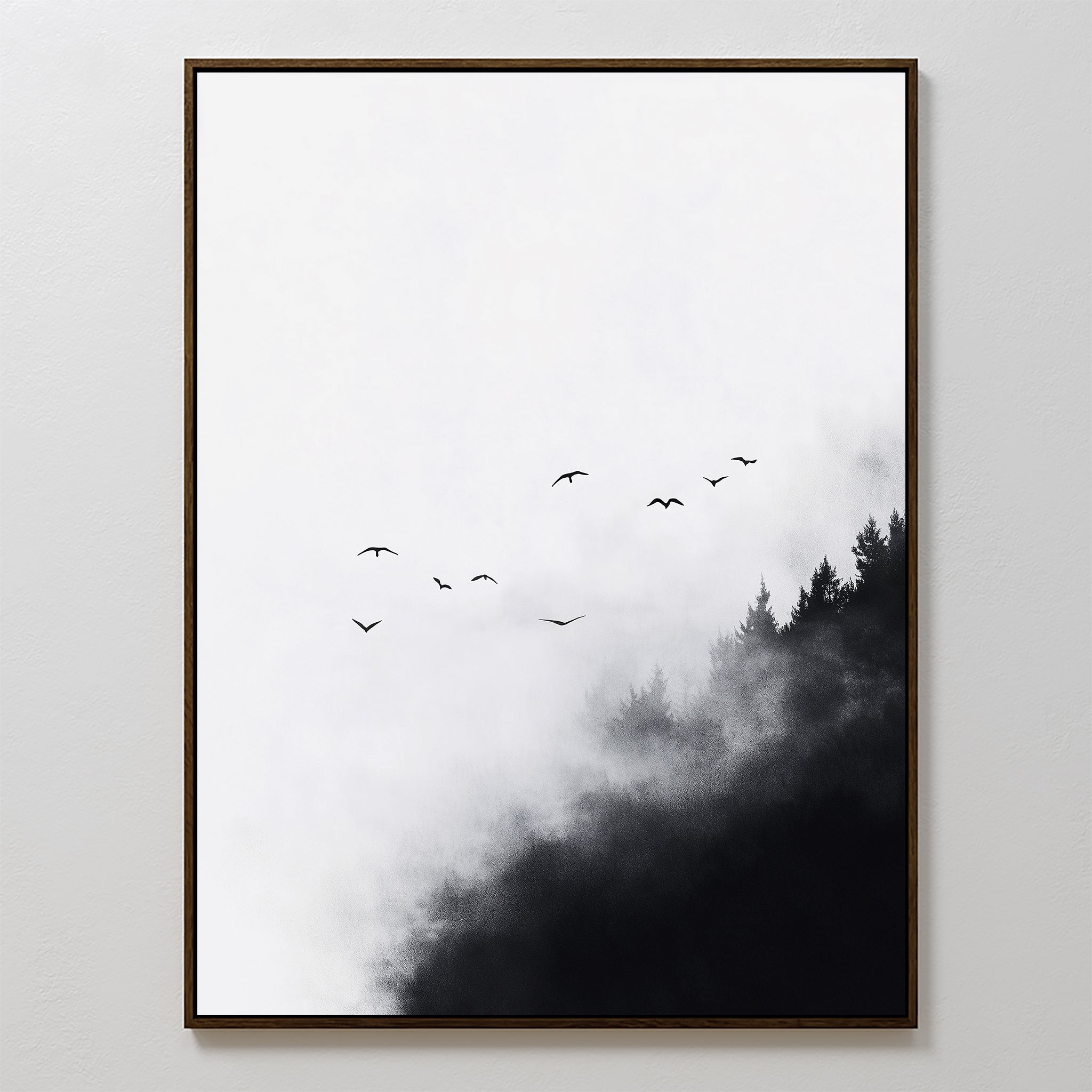Whispers Through the Pines Canvas Print – neutral-toned wildlife canvas wall art print by Aspire Prints