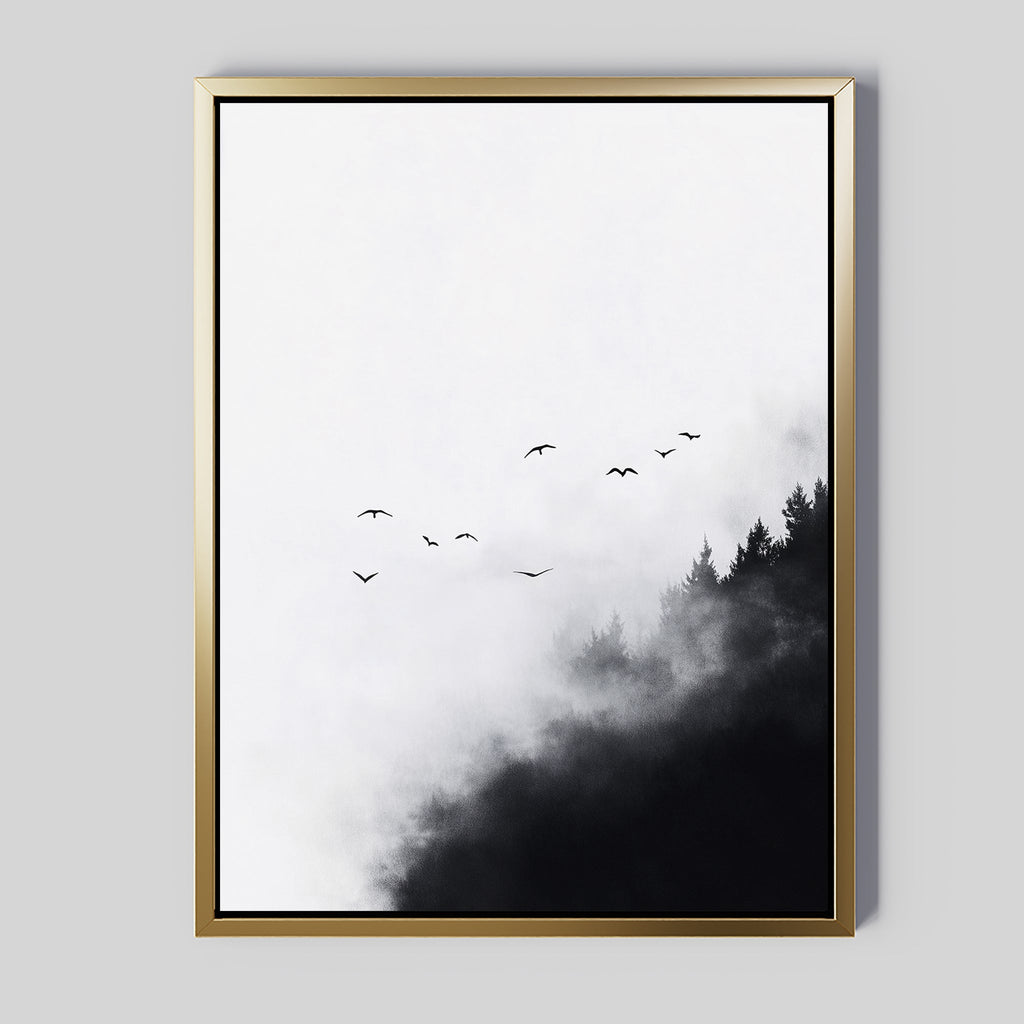 Whispers Through the Pines Canvas Print – neutral-toned wildlife canvas wall art print by Aspire Prints