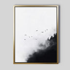 Whispers Through the Pines Canvas Print – neutral-toned wildlife canvas wall art print by Aspire Prints