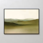 Whispering Meadows at Dawn – green landscape canvas wall art print by Aspire Prints