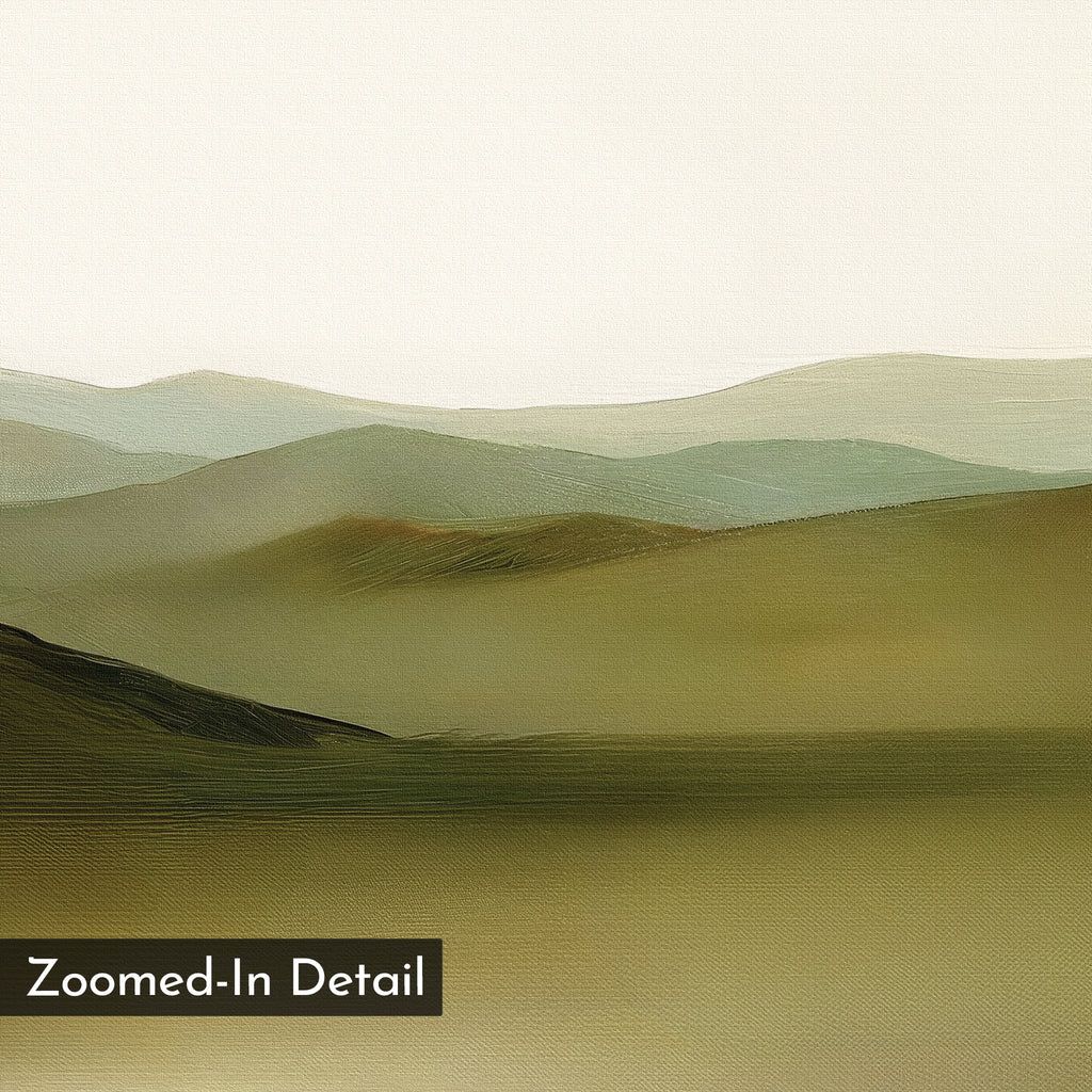 Whispering Meadows at Dawn – green landscape canvas wall art print by Aspire Prints