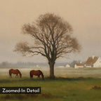 Where the Horses Wander – neutral-toned vintage canvas wall art print by Aspire Prints