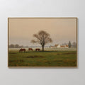 Where the Horses Wander – neutral-toned vintage canvas wall art print by Aspire Prints