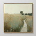 Whispering Fields at Golden Hour – green vintage canvas wall art print by Aspire Prints
