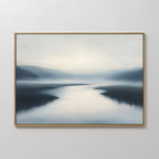 Whispering Tides – blue coastal canvas wall art print by Aspire Prints