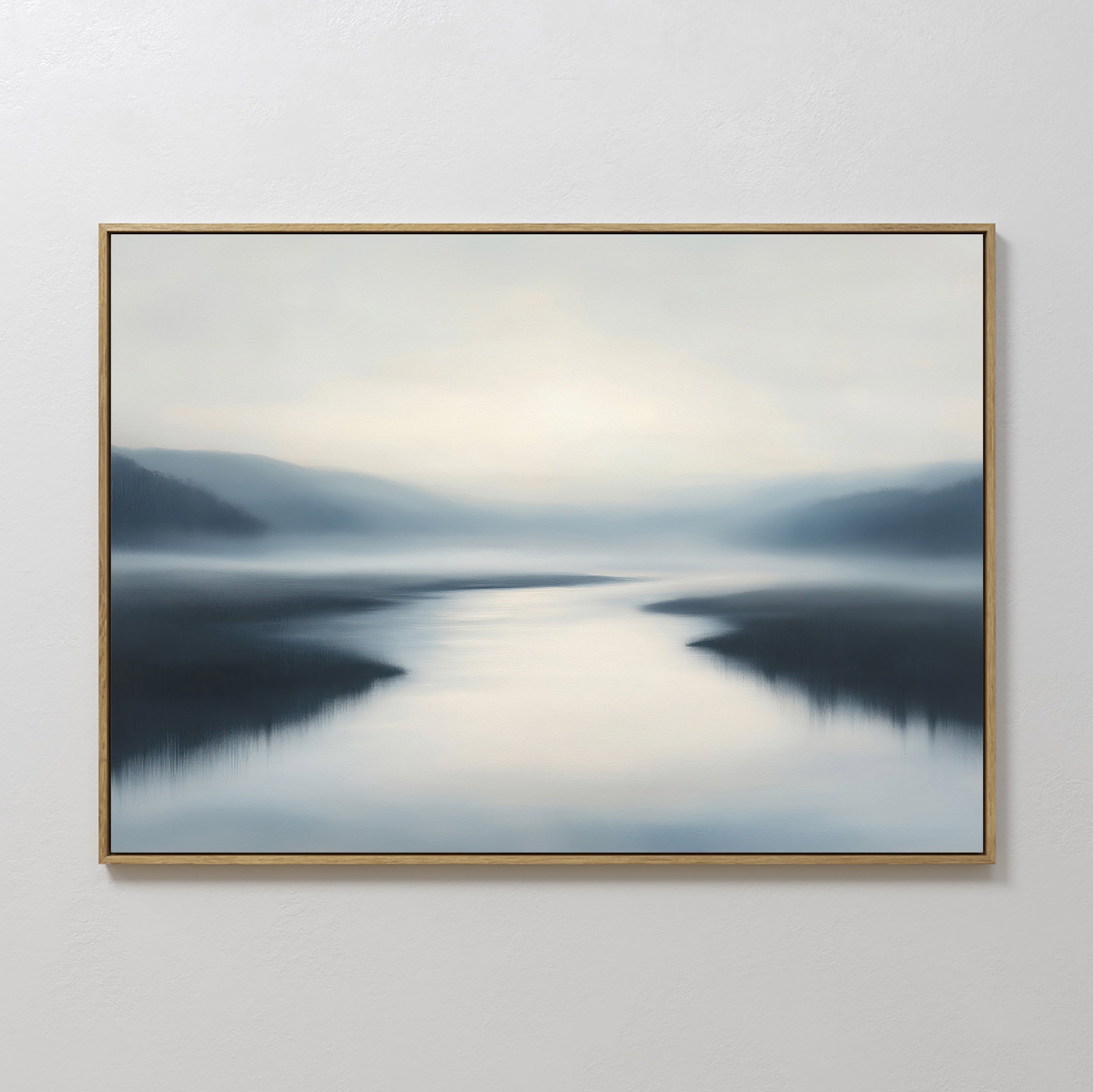 Whispering Tides – blue coastal canvas wall art print by Aspire Prints