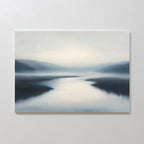 Whispering Tides – blue coastal canvas wall art print by Aspire Prints