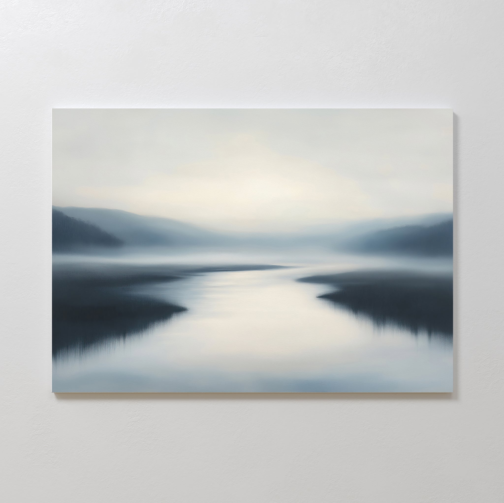 Whispering Tides – blue coastal canvas wall art print by Aspire Prints