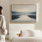 Whispering Tides – blue coastal canvas wall art print by Aspire Prints