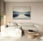 Whispering Tides – blue coastal canvas wall art print by Aspire Prints