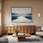 Whispering Tides – blue coastal canvas wall art print by Aspire Prints