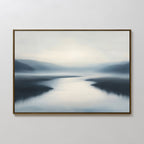 Whispering Tides – blue coastal canvas wall art print by Aspire Prints