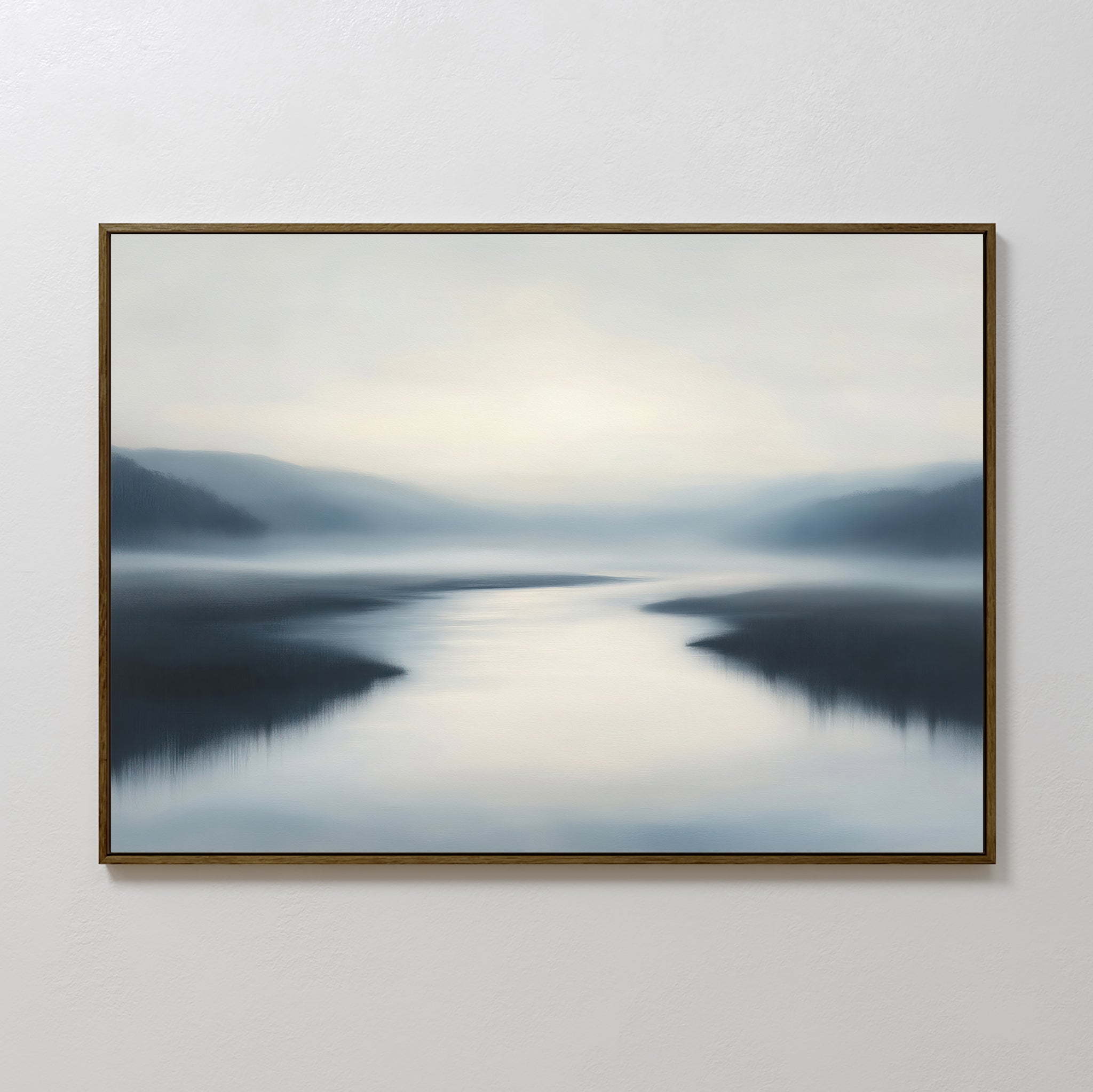 Whispering Tides – blue coastal canvas wall art print by Aspire Prints