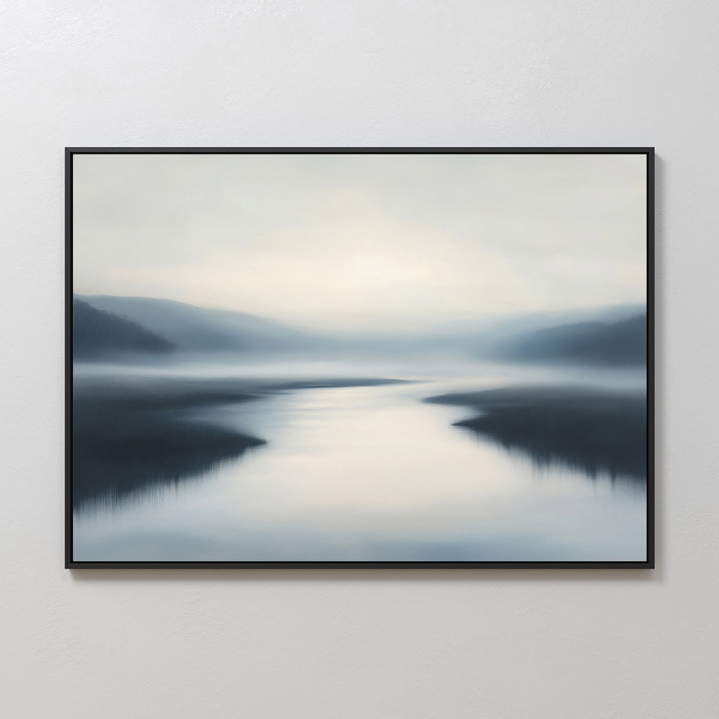 Whispering Tides – blue coastal canvas wall art print by Aspire Prints