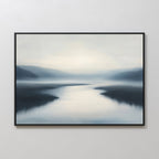 Whispering Tides – blue coastal canvas wall art print by Aspire Prints