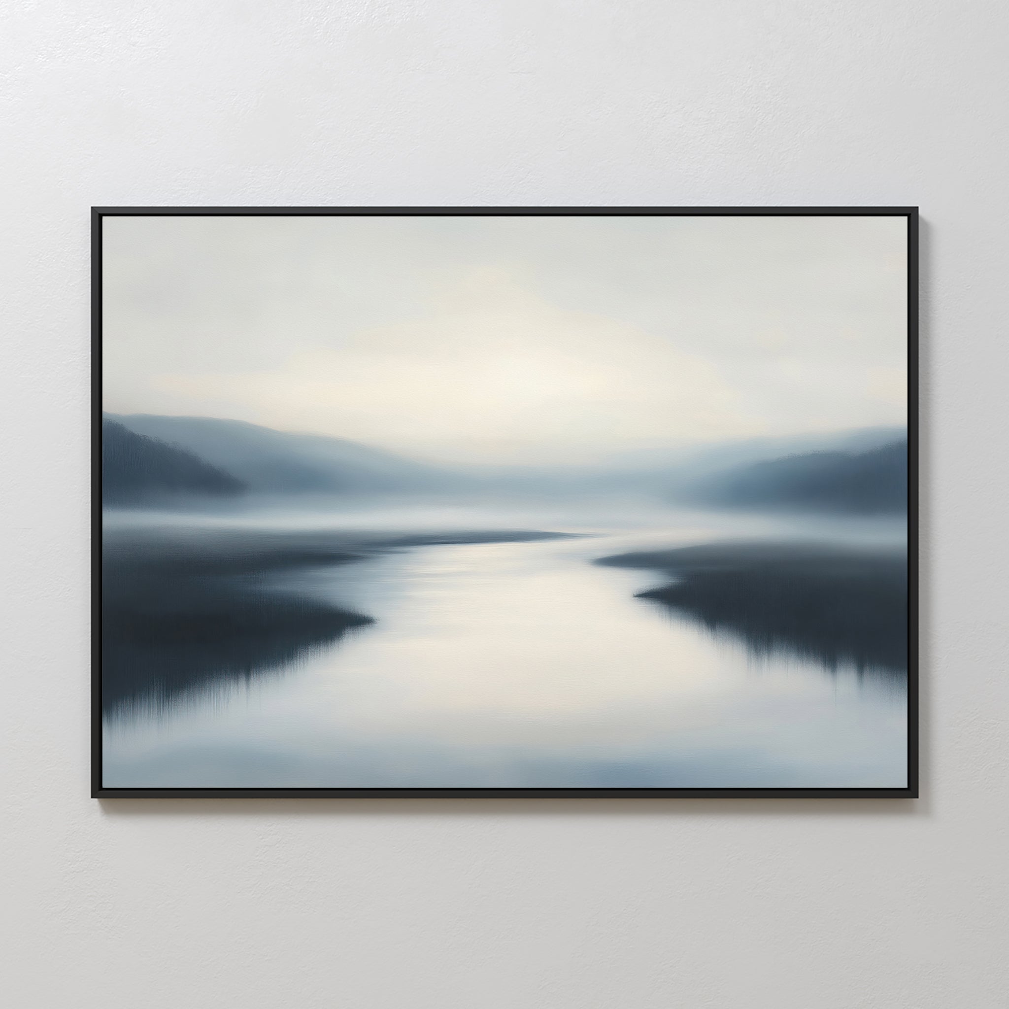 Whispering Tides – blue coastal canvas wall art print by Aspire Prints