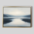 Whispering Tides – blue coastal canvas wall art print by Aspire Prints