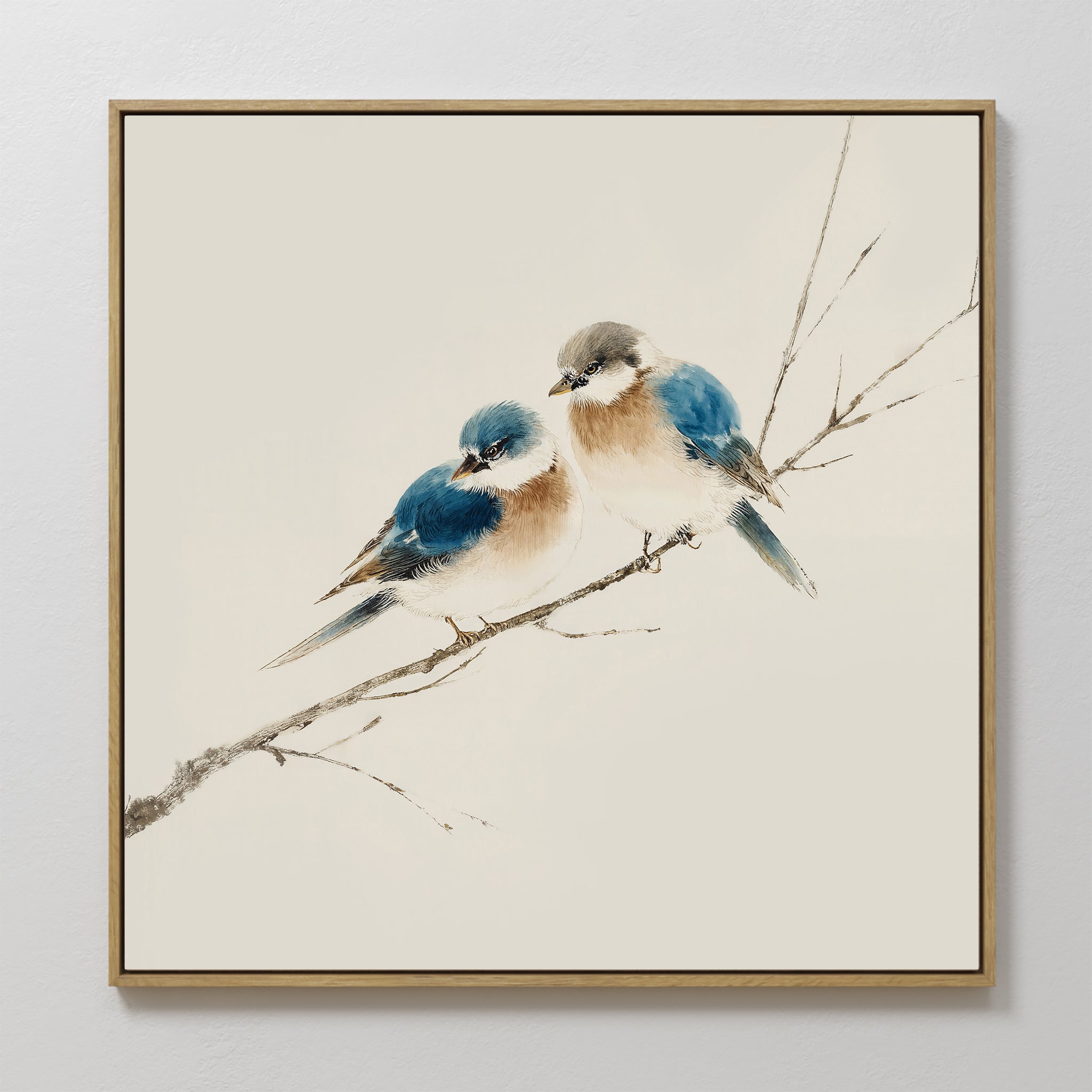 Whispers on the Willow Canvas Print – neutral-toned vintage canvas wall art print by Aspire Prints