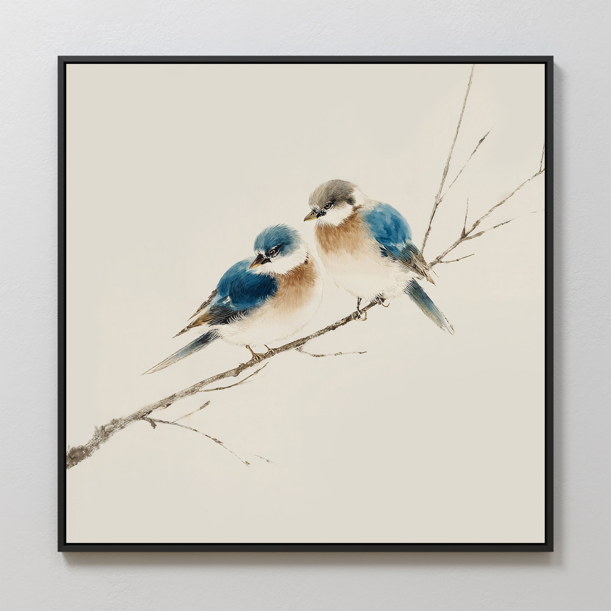 Whispers on the Willow Canvas Print – neutral-toned vintage canvas wall art print by Aspire Prints