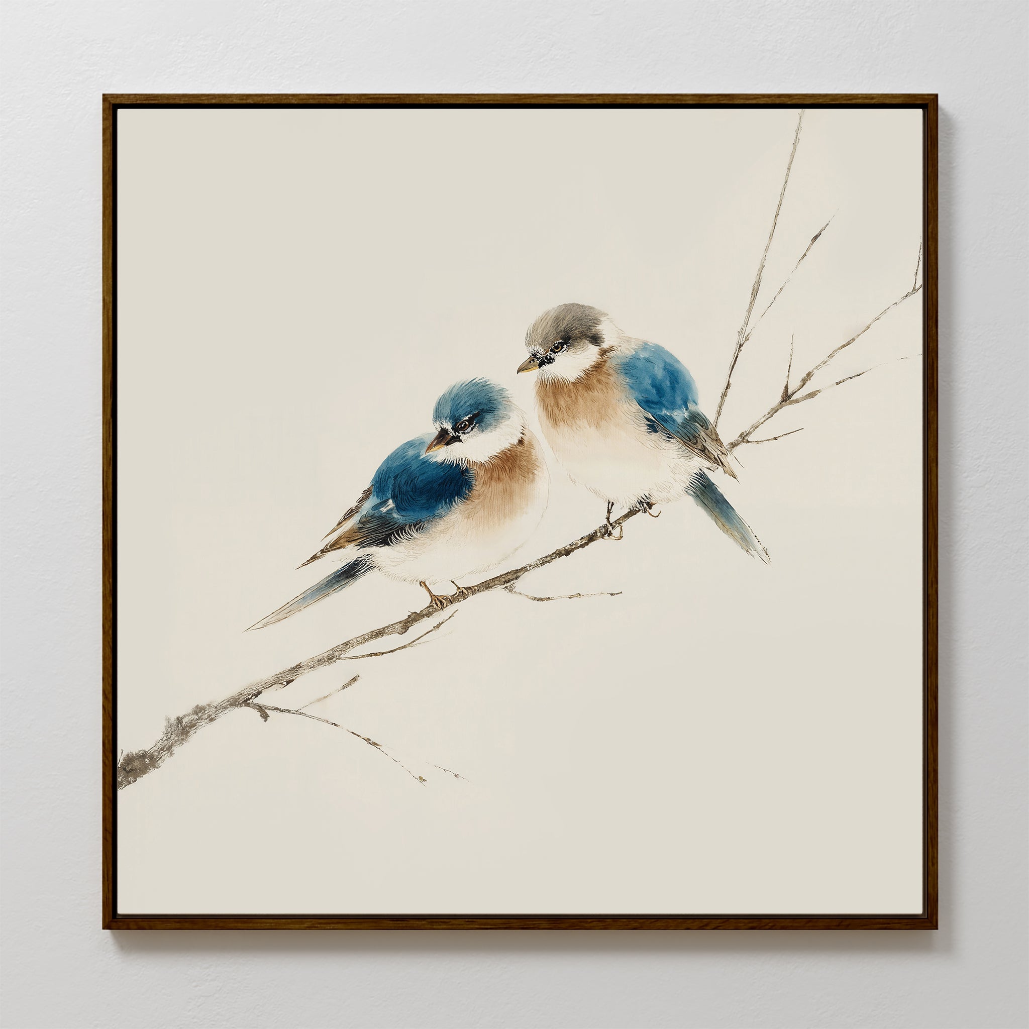 Whispers on the Willow Canvas Print – neutral-toned vintage canvas wall art print by Aspire Prints