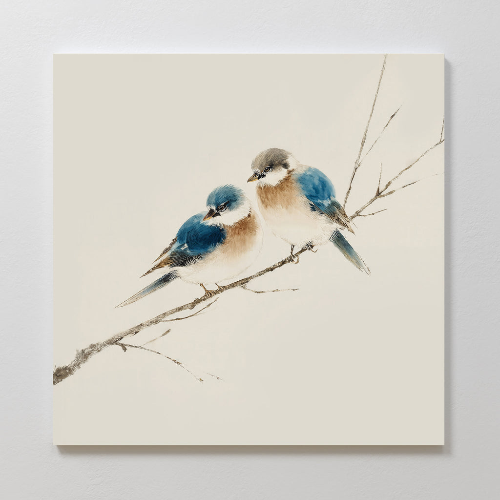 Whispers on the Willow Canvas Print – neutral-toned vintage canvas wall art print by Aspire Prints