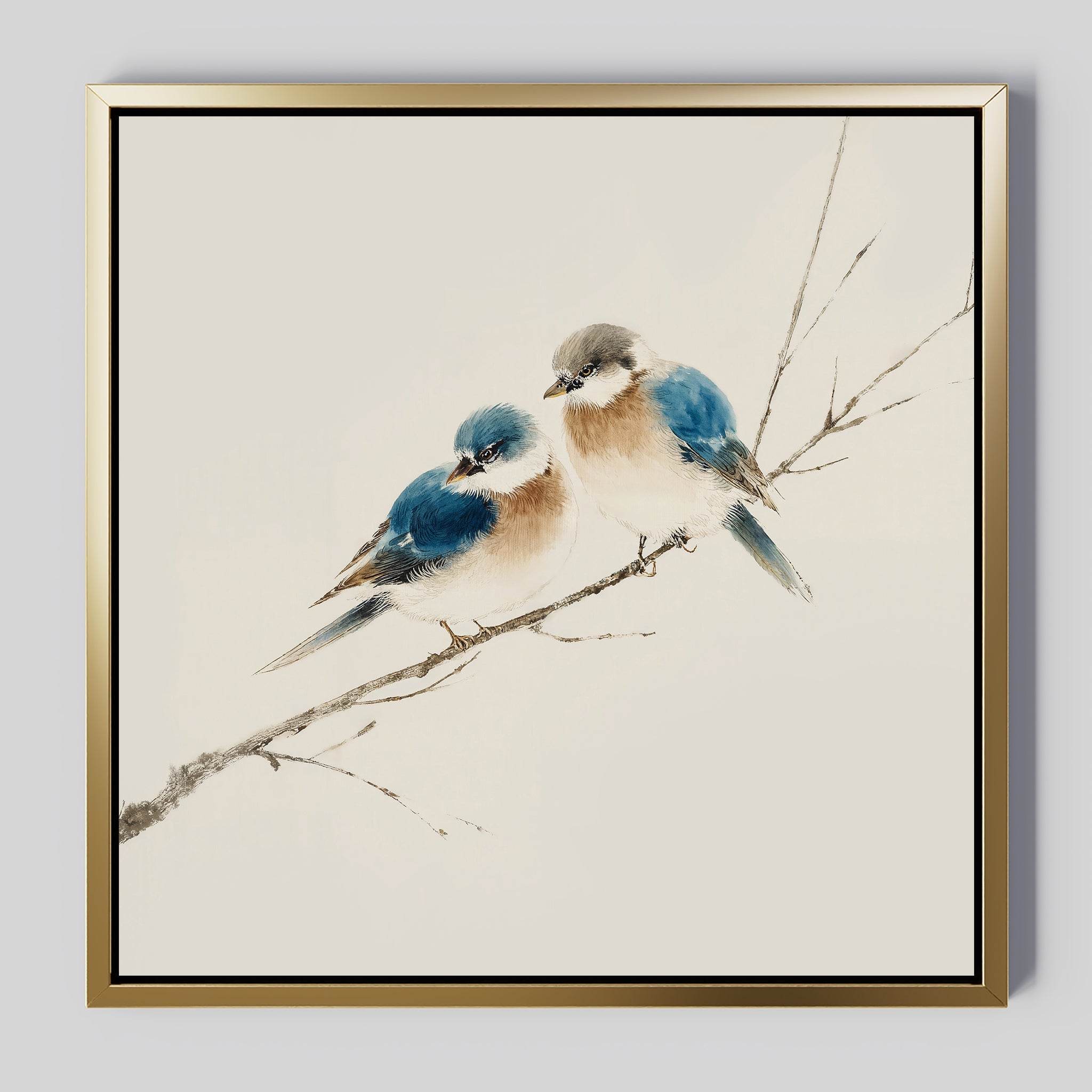 Whispers on the Willow Canvas Print – neutral-toned vintage canvas wall art print by Aspire Prints
