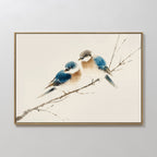 Whispers on the Bough – neutral-toned vintage canvas wall art print by Aspire Prints
