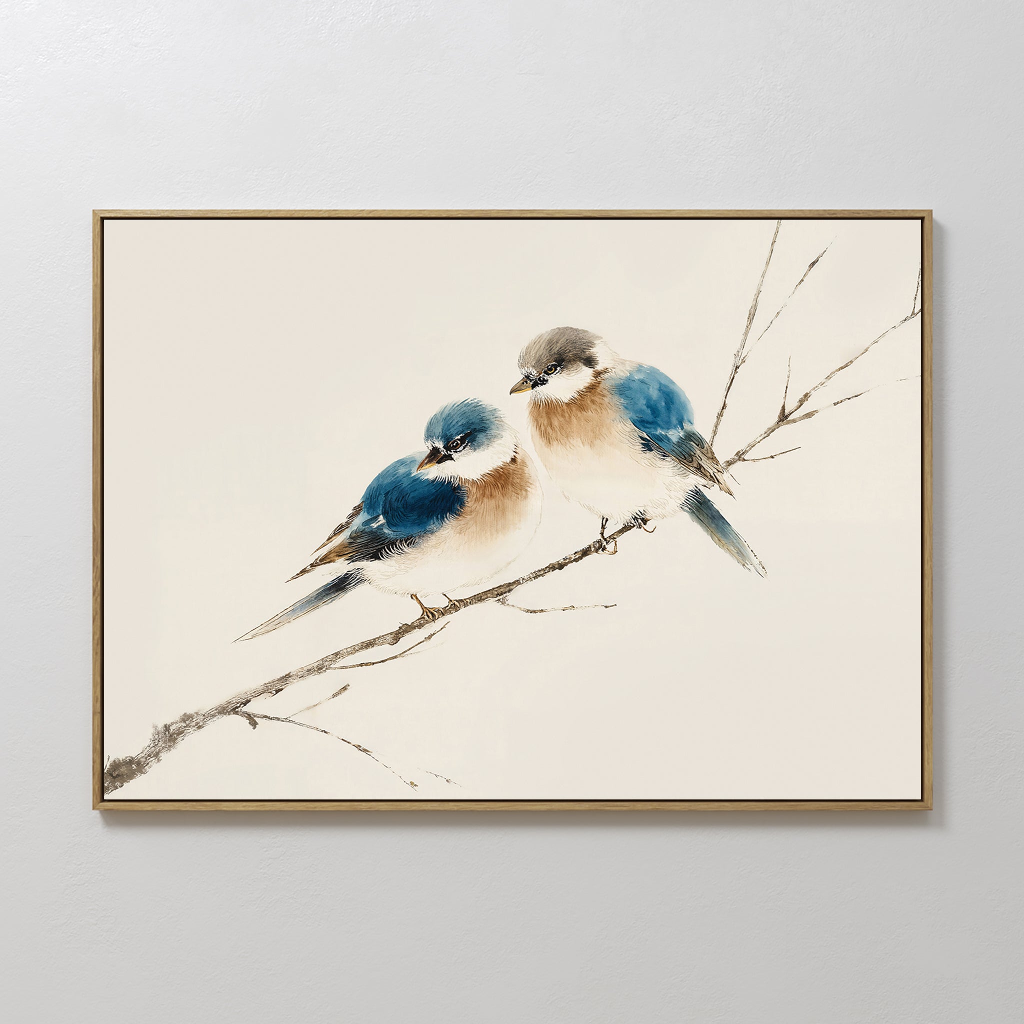Whispers on the Bough – neutral-toned vintage canvas wall art print by Aspire Prints